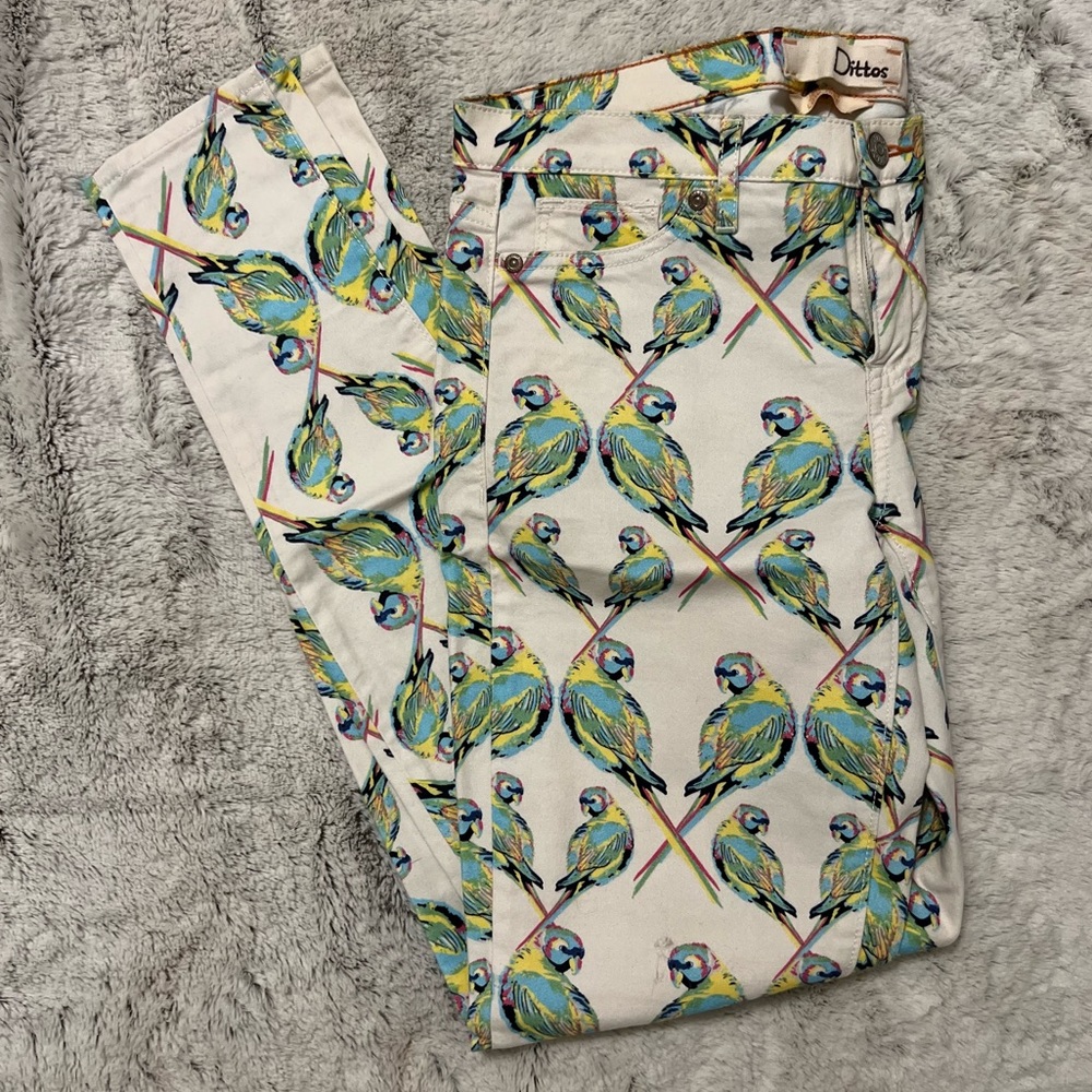 Dittos Perrot Print Jeggings Low Waist Slim Sz 27